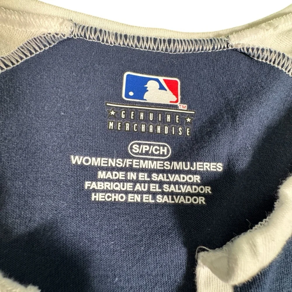 Milwaukee Brewers Womens Small Raglan Baseball Shirt MLB Genuine 3/4 Sleeve - Picture 4 of 11